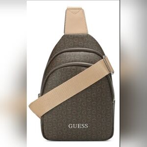 Stylish Tan and Brown Men's Sling Bag